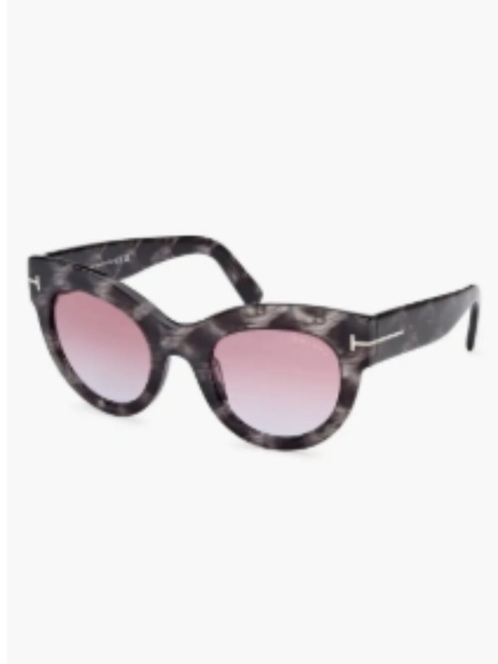 TOM FORD — Lucilla 51mm Gradient Cat‑Eye Sunglasses Color: Black Havana / Purple